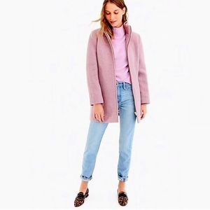 J. Crew petite Lodge Coat in Italian wool - heather cotton candy